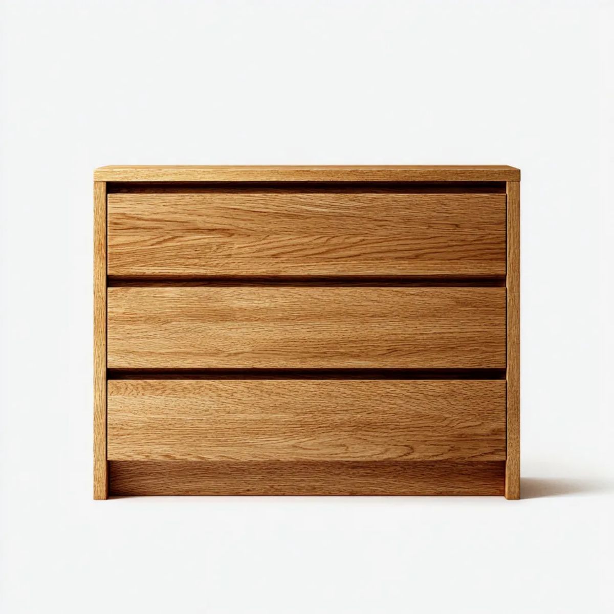 Drewniana komoda dębowa z 3 szufladami 100 × 45 × 80 cm, naturalny dąb