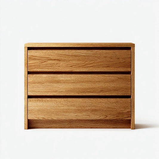 Drewniana komoda dębowa z 3 szufladami 100 × 45 × 80 cm, naturalny dąb