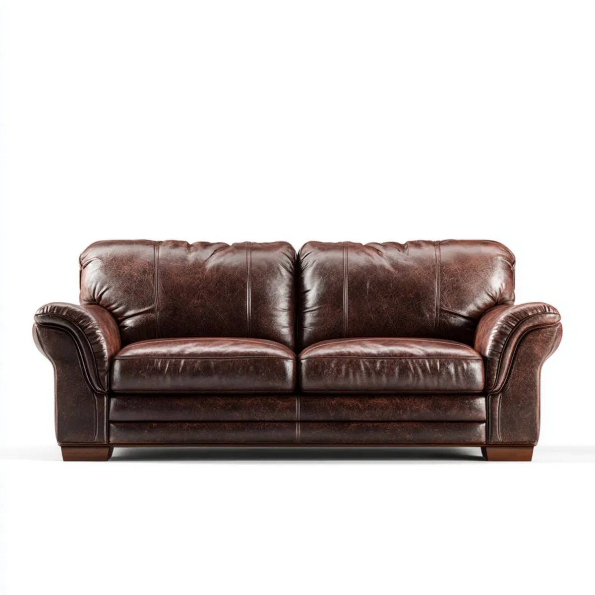 Sofa 2-osobowa brązowa z tapicerką PU 170 x 90 x 95 cm