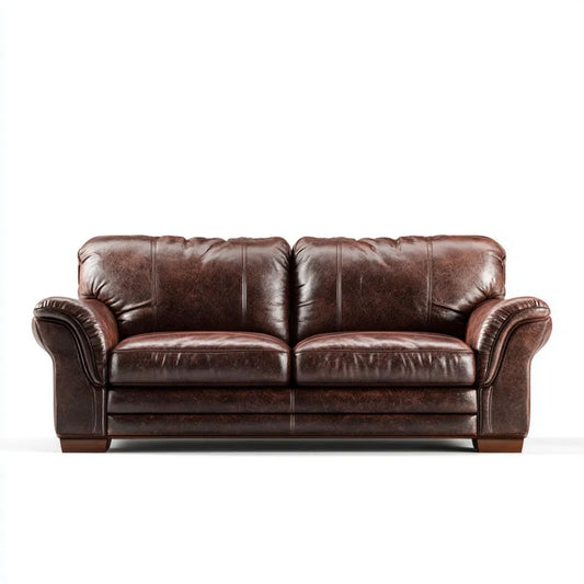 Sofa 2-osobowa brązowa z tapicerką PU 170 x 90 x 95 cm