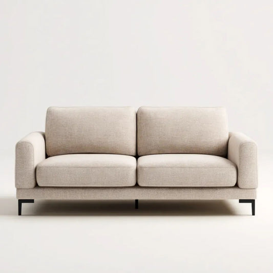 Sofa 2-osobowa beżowa z tapicerką poliestrową 180 x 85 x 82 cm